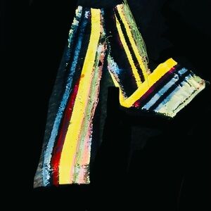 Colorful sequined palazzo pants
